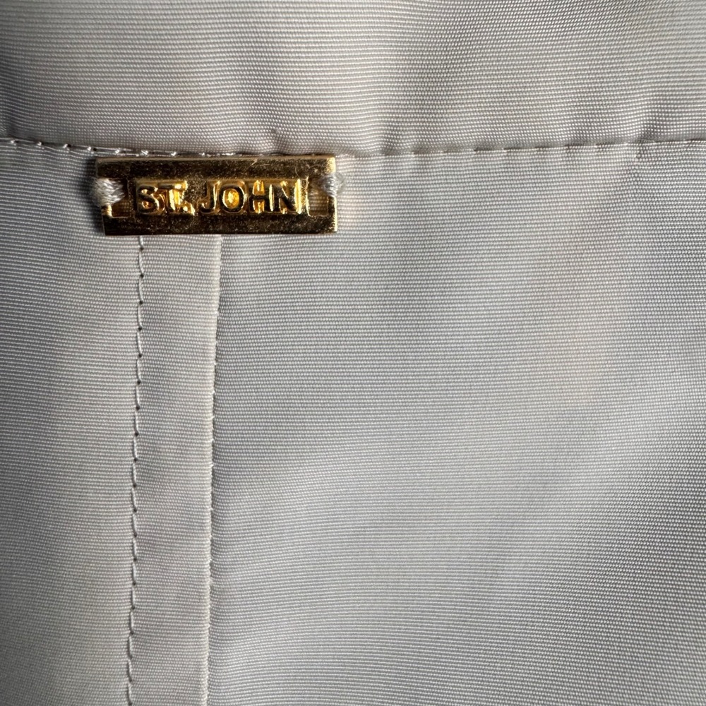St John Sport Womens Beige Utility Field Jacket Tan Cargo Pockets Size Large - Picture 7 of 10